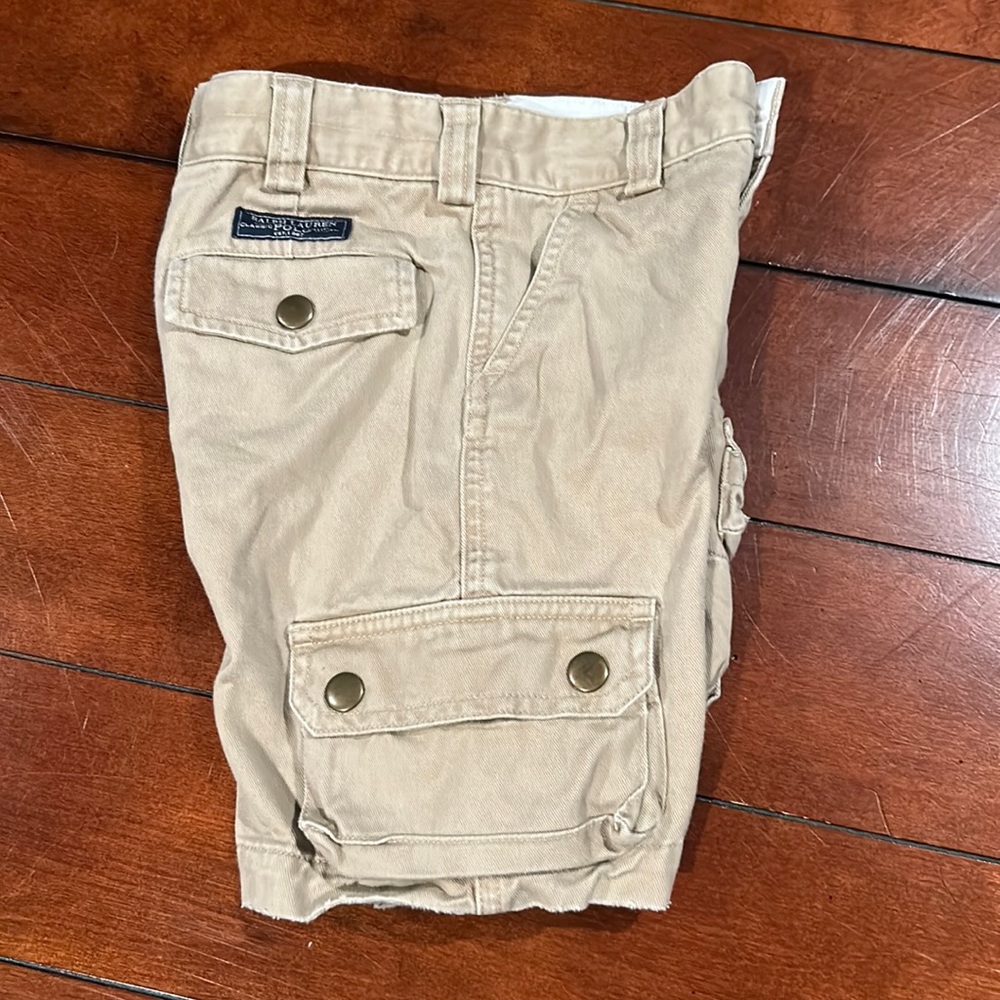 Polo Ralph Lauren Khaki Cargo Multi Pocket utility Shorts Size 2T
